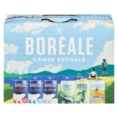 Boréale Bière caisse estivale (Pièce d’identité requise au moment du ramassage) 12x355.0 ml, 0,54 $/100ml