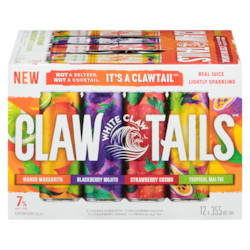 WHITE CLAW Alcoholic Malt Beverage (ID required at pick-up) 12x355.0 ml, $0.56/100ml