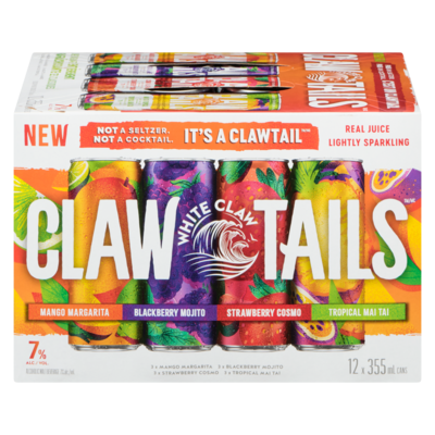 WHITE CLAW Alcoholic Malt Beverage (ID required at pick-up) 12x355.0 ml, $0.56/100ml