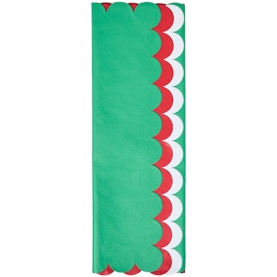 Paquet de 40 feuilles de papier de soie – vert, rouge et blanc