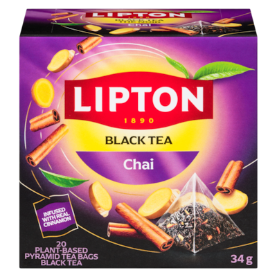 Lipton Black Tea Chai 20 ea, $0.25/1ea