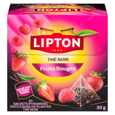 Lipton Thé noir fruits rouges 20 ea, 0,25 $/1ch