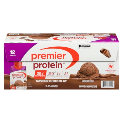 Premier Protein Frappés saveur chocolat 12x325.0 ml, 1,44 $/100ml