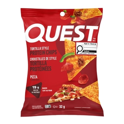 Quest Tortilla Style Protein Chips - Pizza 32 g, $14.97/100g