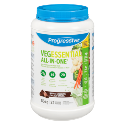 Progressive Protéines quotidiennes + légumes et multi chocolat naturel 856 g, 9,34 $/100g