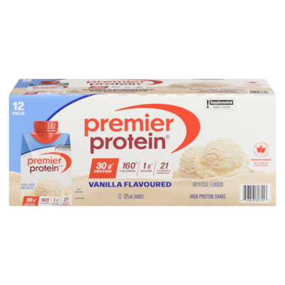 Premier Protein Shakes Vanilla Flavoured 12x325.0 ml, $1.44/100ml