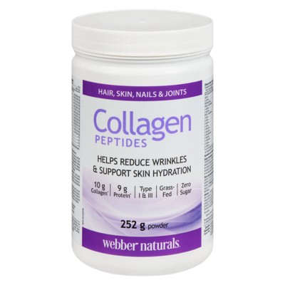 Webber Naturals Collagen Peptides Powder Hair, Skin, Nails & Joints 252 g, $16.66/100g