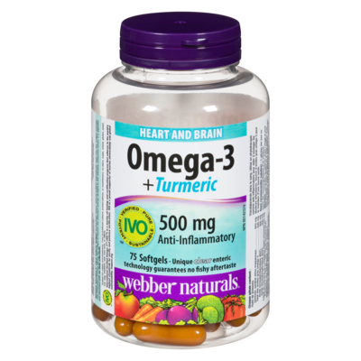 Webber Naturals Omega-3 + Turmeric 500 Mg 75 ea, $0.49/1ea