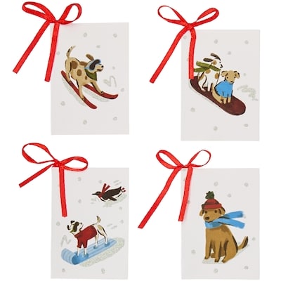 Ensemble de 16 étiquettes-cadeaux – sur les pentes