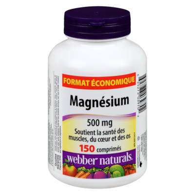 Webber Naturals Magnésium 500 mg format économique 150 ea, 0,15 $/1ch