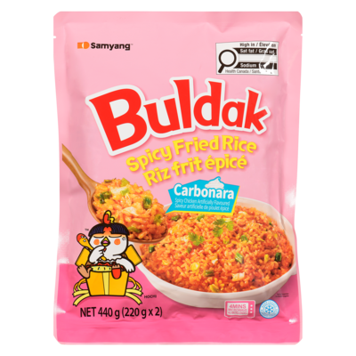 Samyang Spicy Fried Rice Carbonara Spicy Chicken Artificially Flavoured 440 g, $2.04/100g