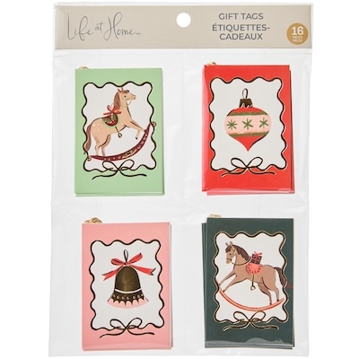 null Holiday Gift Tags 16 Pack - Rocking Horses 1 ea, $3.00/1ea