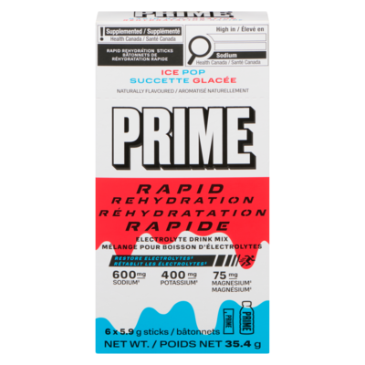 Prime Hydration Mélange pour boisson d'électrolytes succette glacée 35 g, 31,40 $/100g