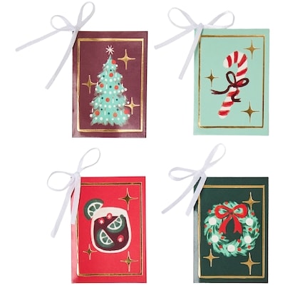 Ensemble de 16&nbsp;étiquettes-cadeaux – Fêtes couleur menthe