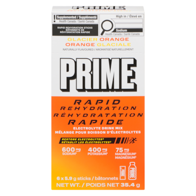 Prime Hydration Mélange pour boisson d'électrolytes orange glaciale 35 g, 31,40 $/100g