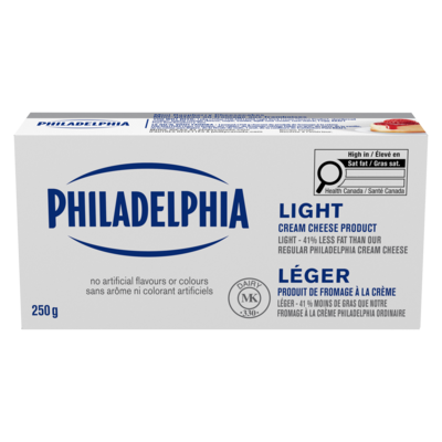 Philadelphia Produit de fromage à la crème léger 250 g, 2,32 $/100g
