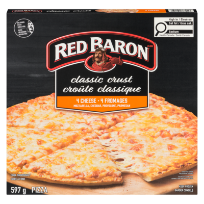 RED BARON Pizza Classic Crust 4 Cheese 597 g, $0.75/100g