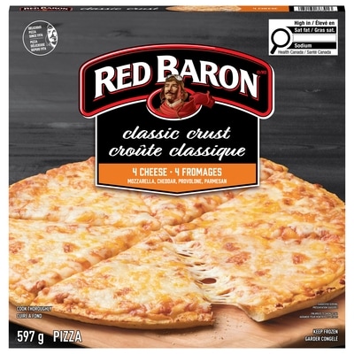 DESIS CHOICE Pizza croûte classique 4 fromages 597 g, 0,67 $/100g