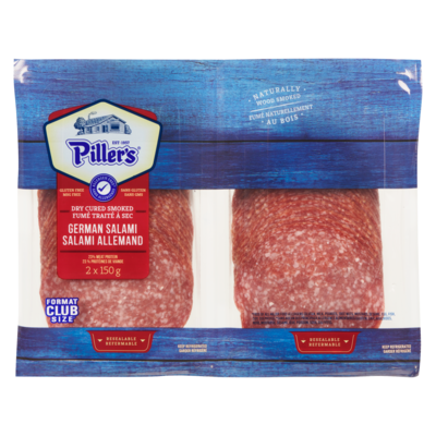 Pillers German Salami 2x150.0 g, $3.00/100g