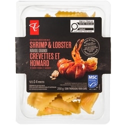 PC Black Label Shrimp and Lobster Ravioli Grandi 250 g, $2.80/100g