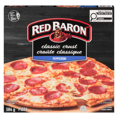 RED BARON Pizza Classic Crust Pepperoni 584 g, $1.28/100g