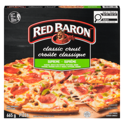  Pizza croûte classique suprême 665 g, 1,17 $/100g
