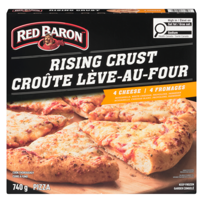  Pizza croûte lève-au-four 4 fromages 740 g, 1,35 $/100g