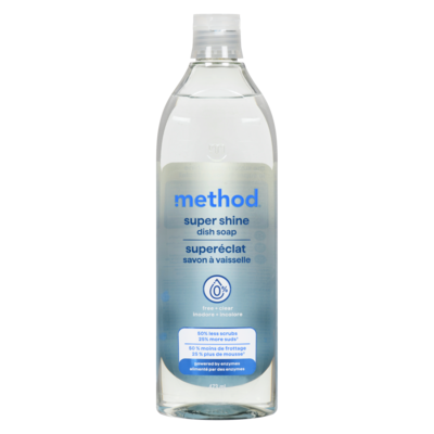 Method Savon à vaisselle superéclat inodore + incolore 473 ml, 1,27 $/100ml