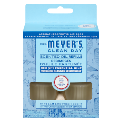 Mrs. Meyer’s Clean Day Recharges d'huile parfumée parfum d'eau de pluie 2 ea, 7,00 $/1ch