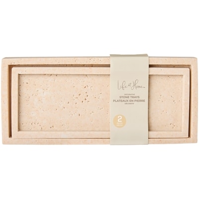 Life at Home Decorative Stone Trays 2 Piece Set 2 ea, $15.00/1ea