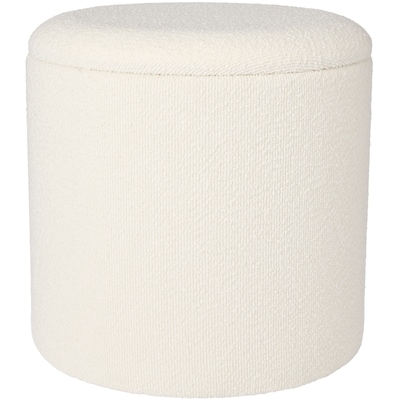 Life at Home Pouf rond en tissu bouclé avec rangement 1 ea, 60,00 $/1ch