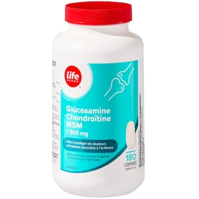Life Glucosamine chondroïtine MSM 1 300 mg, 180 comprimés 180 ea, 0,11 $/1ch