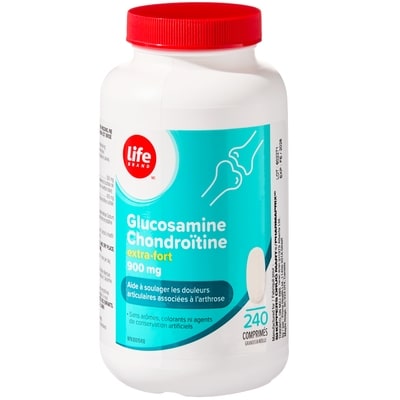 Life Glucosamine chondroïtine extra-fort 900 mg, 240 comprimés 240 ea, 0,08 $/1ch