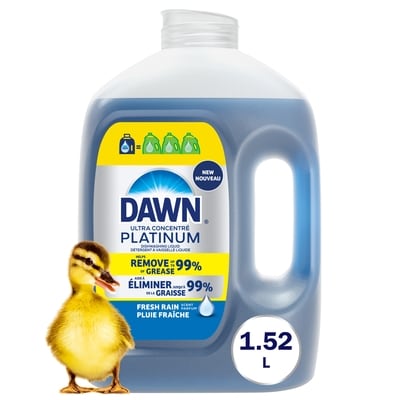 Dawn Cruche de savon à vaisselle Platinum, parfum Pluie fraîche 1.52 l, 0,59 $/100ml