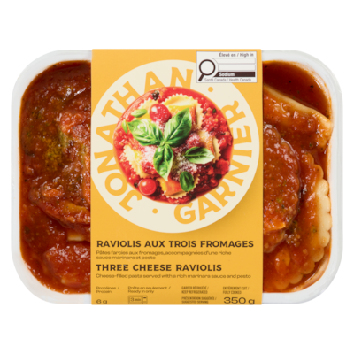 Jonathan Garnier Three Cheese Raviolis 350 g, $2.43/100g