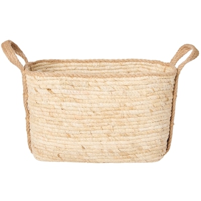 Life at Home Panier de rangement en corde de paille de maïs avec poignées 1 ea, 25,00 $/1ch