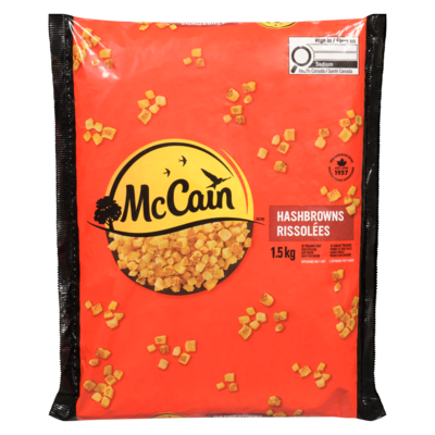 McCain Diced Hashbrowns 1.5 kg, $0.37/100g