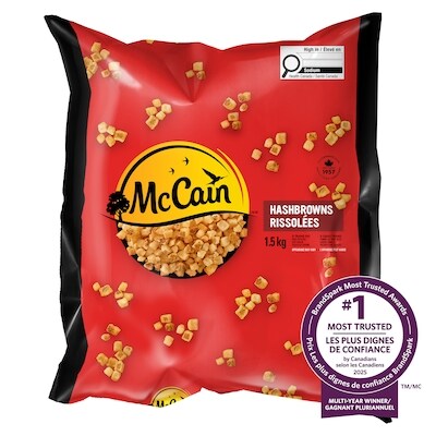 McCain Rissolées en dés 1.5 kg, 0,37 $/100g