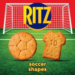 SW Dezatopia & Mecha Ritz Veloce 限定版 新品 Christie RITZ Soccer Shapes Crackers snacks, Baked in Canada - 180
