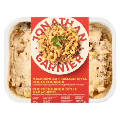 Jonathan Garnier Cheeseburger Style Mac & Cheese 350 g, $2.29/100g