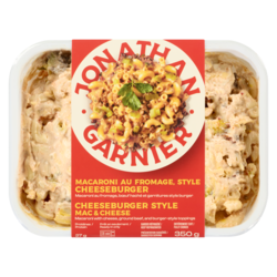 Jonathan Garnier Macaroni au fromage, style cheeseburger 350 g, 2,29 $/100g