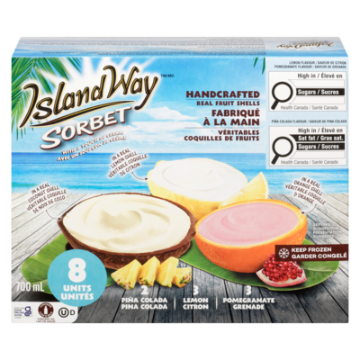 Island Way Sorbet Sorbet 700 ml, $2.57/100ml