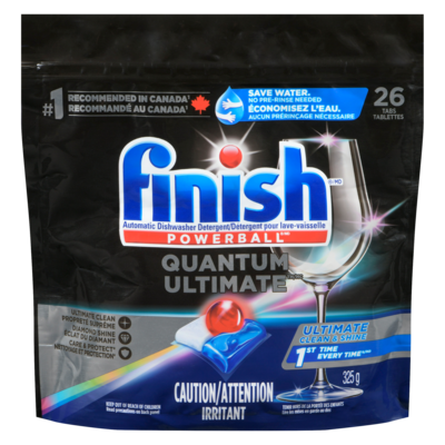 Finish Quantum Powerball Automatic Dishwasher Detergent 26 ea, $0.62/1ea