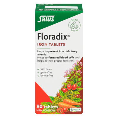 Salus Haus Floradix Iron Tablets 80 ea, $0.40/1ea