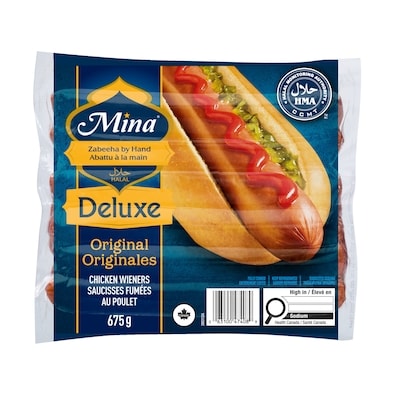 Mina Halal Deluxe Original Chicken Wieners 675 g, $0.89/100g