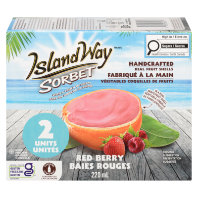 Island Way Sorbet Sorbet Red Berry 220 ml, $4.54/100ml
