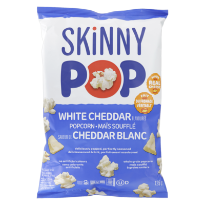 Skinny Pop Maïs soufflé saveur de cheddar blanc 125 g, 4,23 $/100g