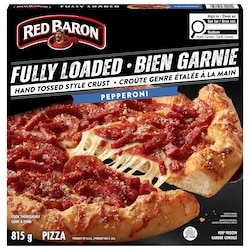 DESIS CHOICE Pizza surgelée au pepperoni bien garnie croûte genre étalée à la main 815 g, 0,74 $/100g