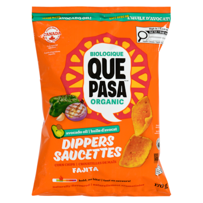 Que Pasa Croustilles de maïs biologique saucettes fajita 170 g, 3,53 $/100g