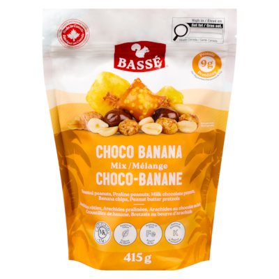 Basse Snack Mix, Choco Banana 415 g, $1.33/100g